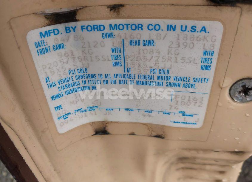 Photo 9 of 1986 Ford Bronco II (VIN 1FMCU14T6GUC39529)