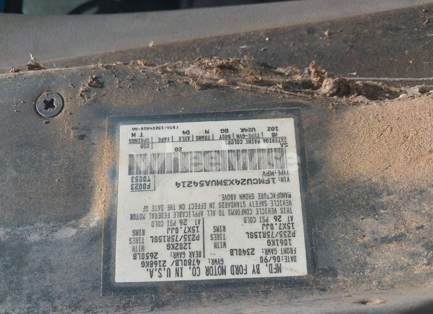 Photo 9 of 1991 Ford Explorer (VIN 1FMCU24X3MUA54214)