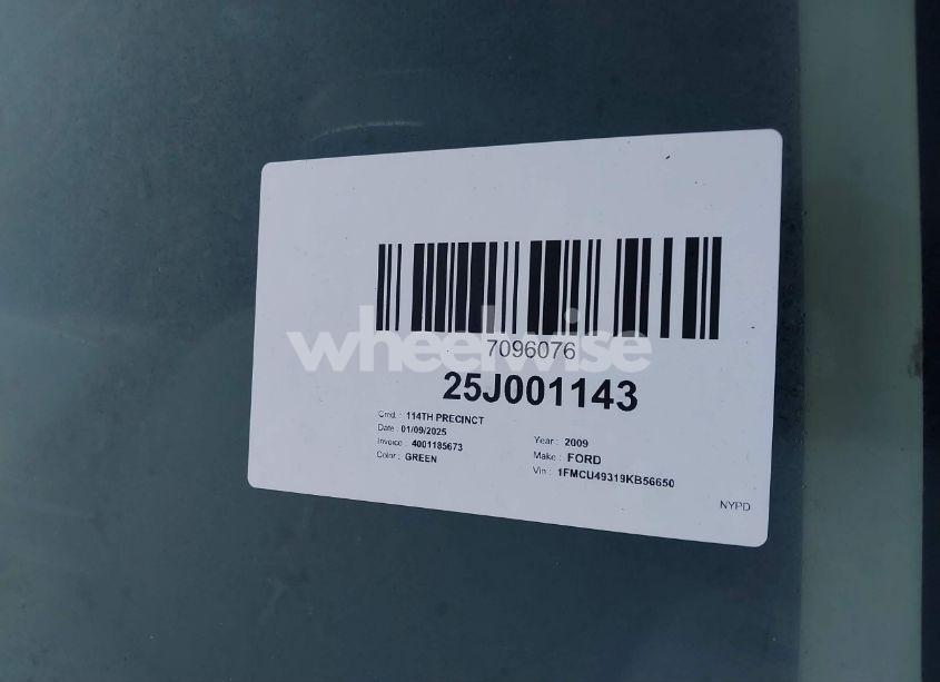 Photo 9 of 2009 Ford Escape HYBRID LIMITED (VIN 1FMCU49319KB56650)