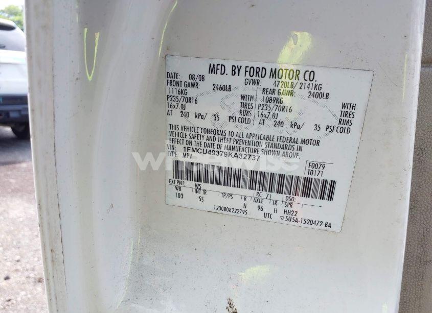 Photo 9 of 2009 Ford Escape HYBRID LIMITED (VIN 1FMCU49379KA32737)