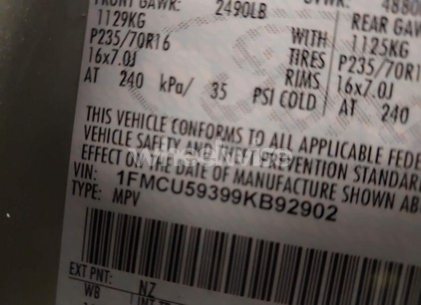 Photo 9 of 2009 Ford Escape HYBRID LIMITED (VIN 1FMCU59399KB92902)