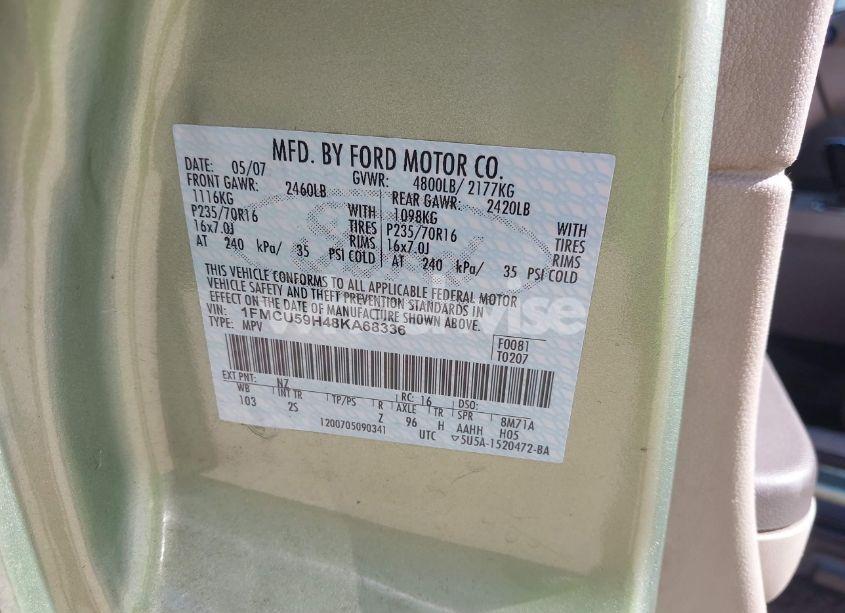 Photo 9 of 2008 Ford Escape HYBRID (VIN 1FMCU59H48KA68336)