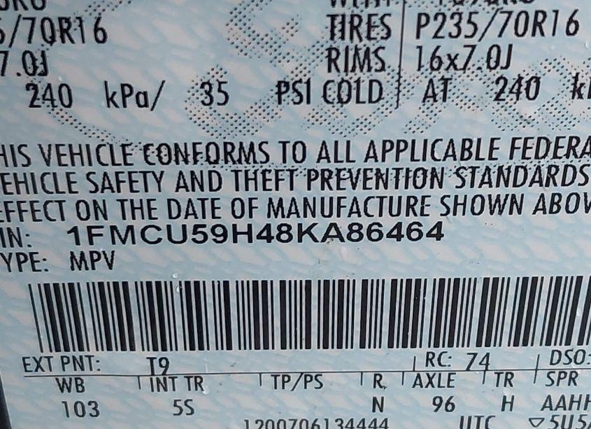 Photo 9 of 2008 Ford Escape HYBRID (VIN 1FMCU59H48KA86464)