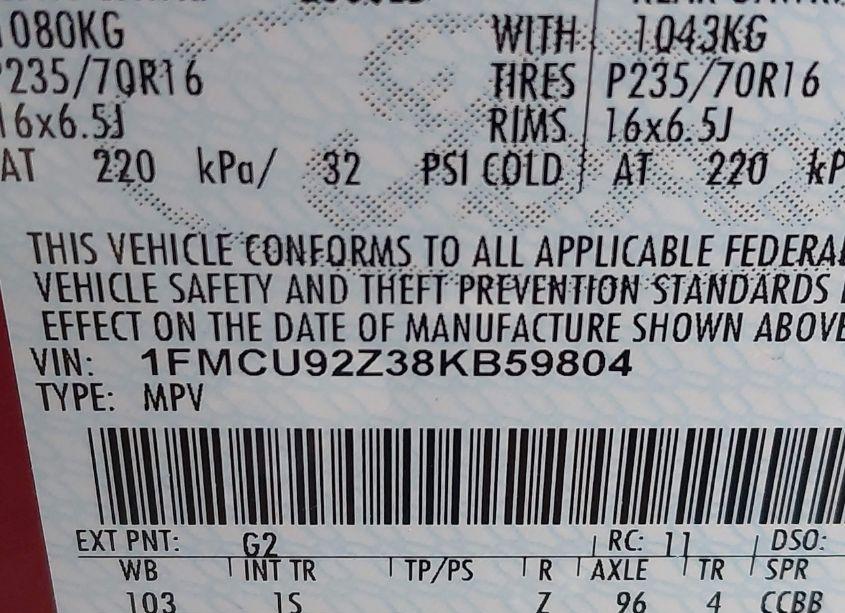 Photo 9 of 2008 Ford Escape XLS (VIN 1FMCU92Z38KB59804)