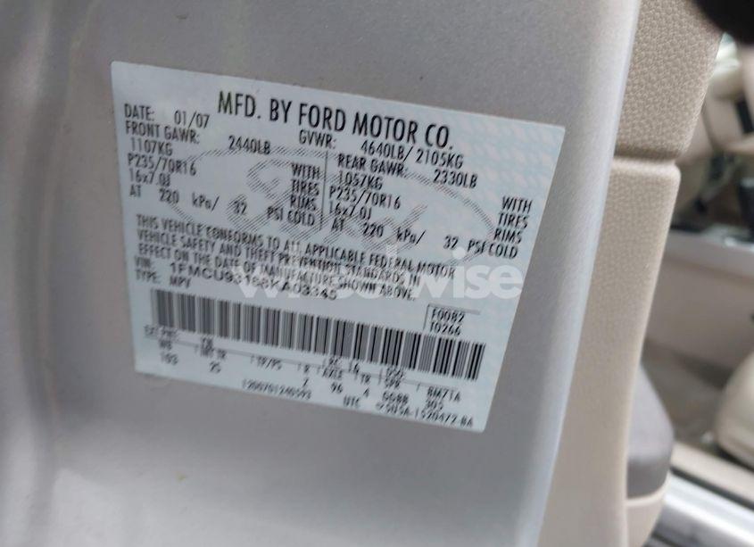 Photo 9 of 2008 Ford Escape XLT (VIN 1FMCU93168KA03345)