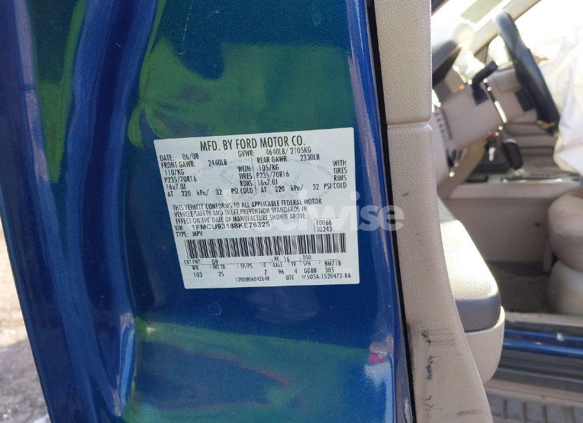 Photo 9 of 2008 Ford Escape XLT (VIN 1FMCU93188KE76325)