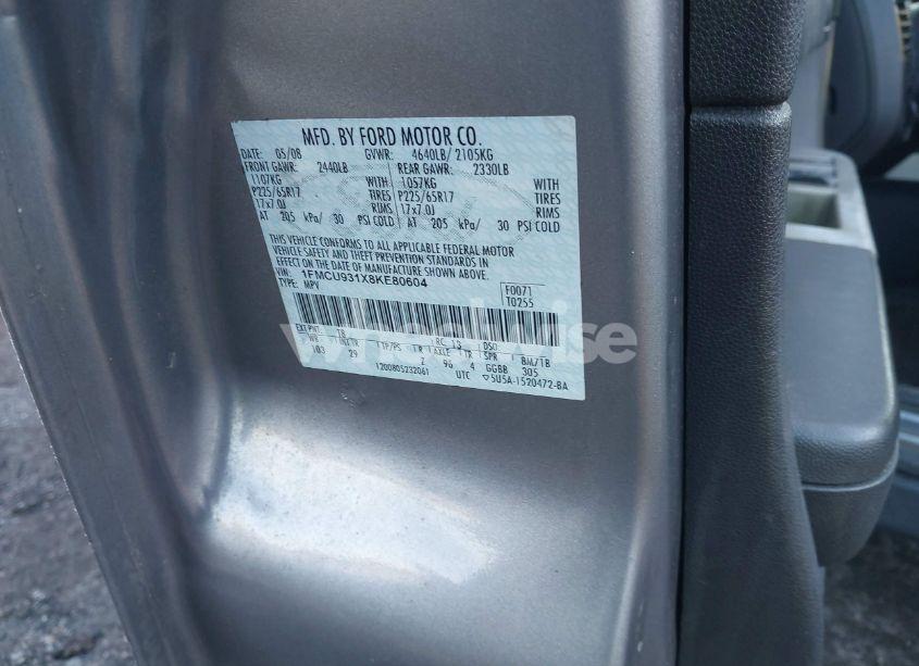 Photo 9 of 2008 Ford Escape XLT (VIN 1FMCU931X8KE80604)