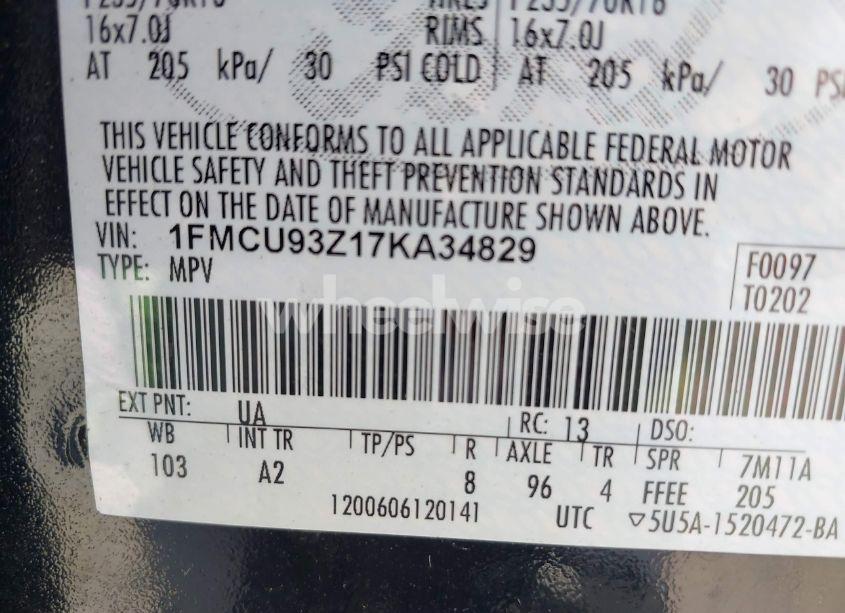 Photo 9 of 2007 Ford Escape XLT (VIN 1FMCU93Z17KA34829)