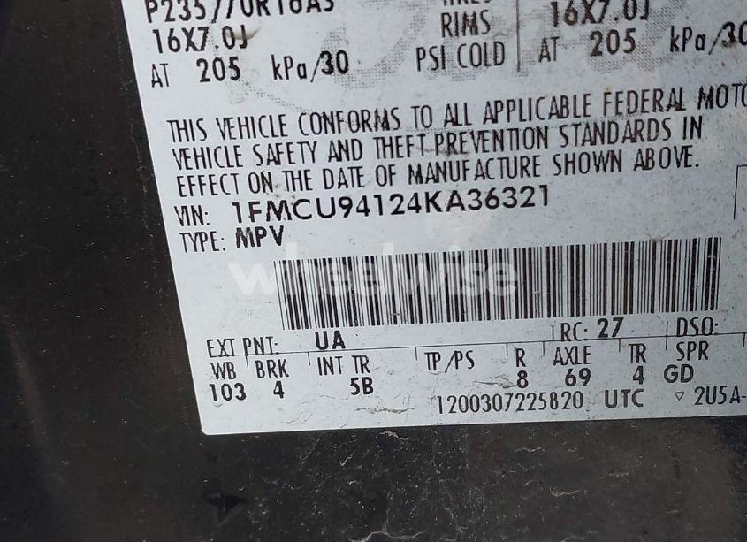 Photo 9 of 2004 Ford Escape LIMITED (VIN 1FMCU94124KA36321)