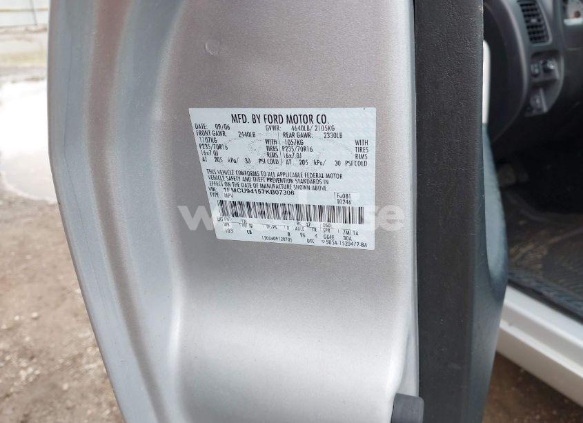 Photo 9 of 2007 Ford Escape LIMITED (VIN 1FMCU94157KB07306)