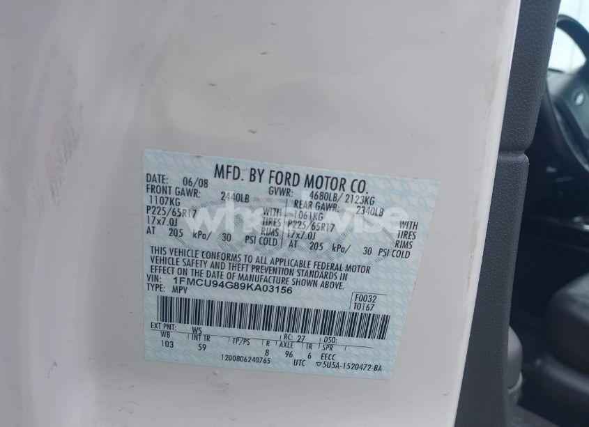 Photo 9 of 2009 Ford Escape LIMITED (VIN 1FMCU94G89KA03156)