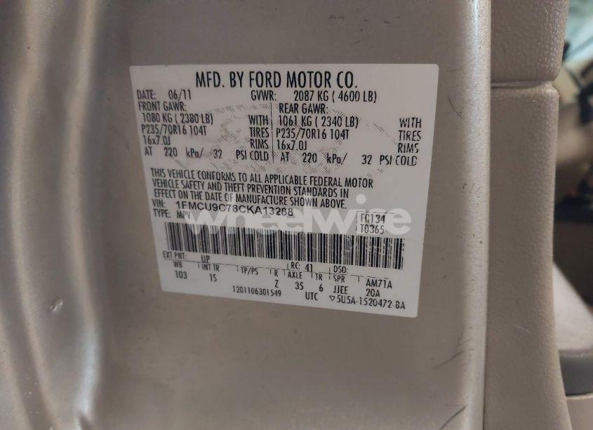 Photo 9 of 2012 Ford Escape XLS (VIN 1FMCU9C78CKA13288)