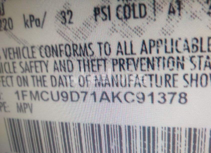 Photo 9 of 2010 Ford Escape XLT (VIN 1FMCU9D71AKC91378)