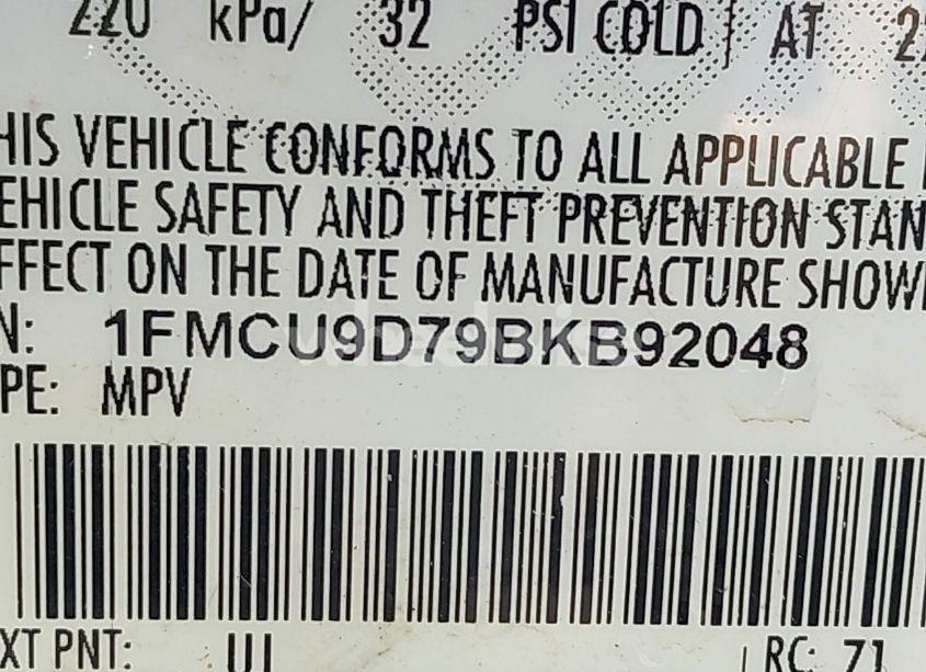 Photo 9 of 2011 Ford Escape XLT (VIN 1FMCU9D79BKB92048)