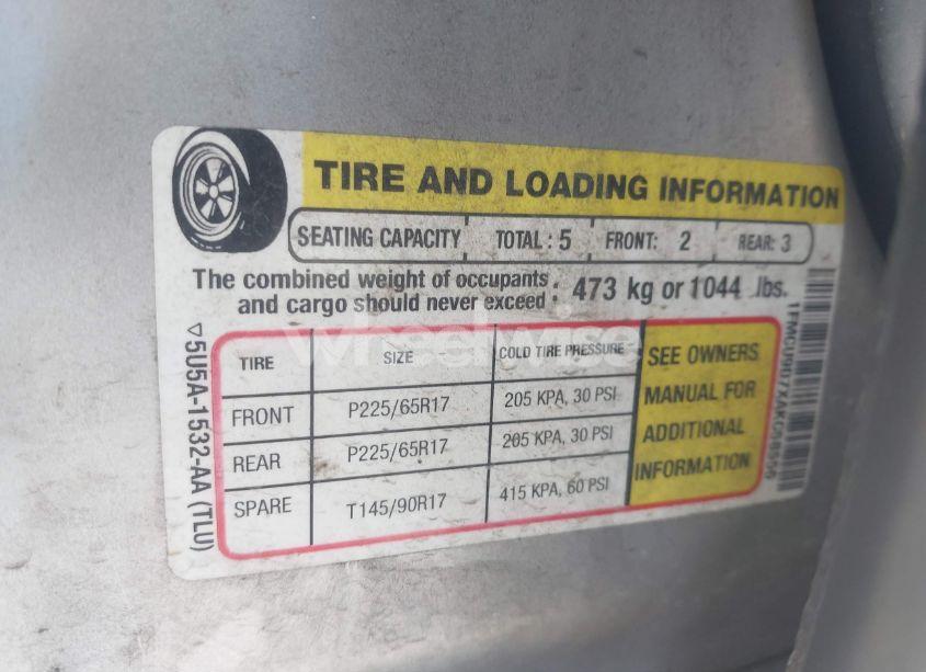 Photo 9 of 2010 Ford Escape XLT (VIN 1FMCU9D7XAKC58556)