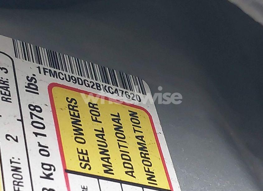 Photo 9 of 2011 Ford Escape XLT (VIN 1FMCU9DG2BKC47620)