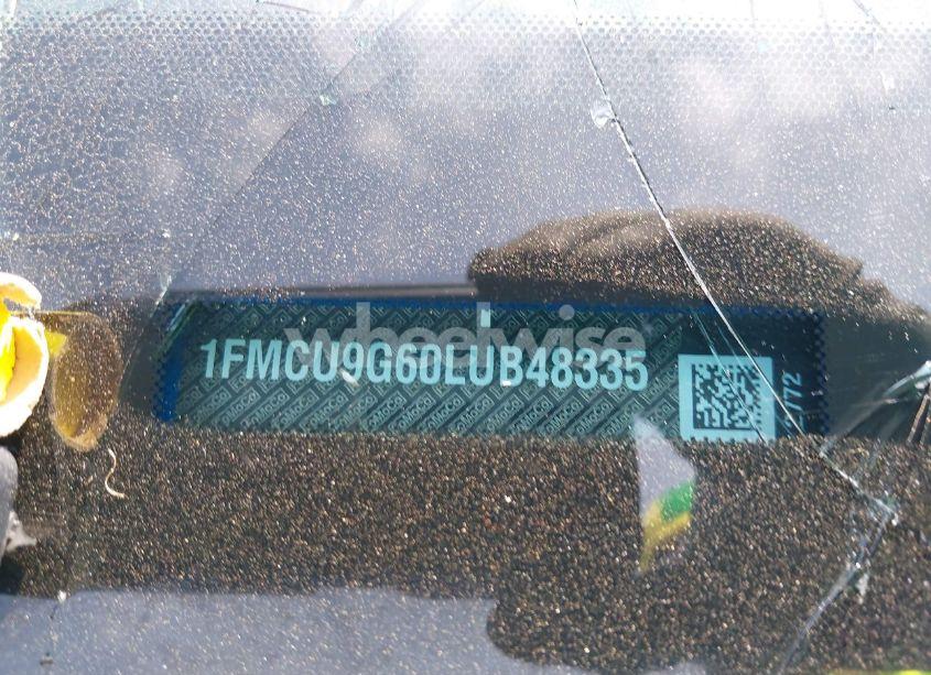 Photo 9 of 2020 Ford Escape SE (VIN 1FMCU9G60LUB48335)