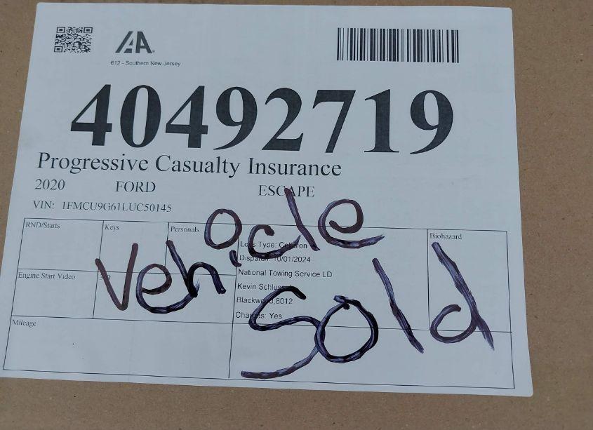 Photo 9 of 2020 Ford Escape SE (VIN 1FMCU9G61LUC50145)