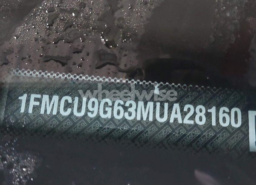 Photo 9 of 2021 Ford Escape SE (VIN 1FMCU9G63MUA28160)