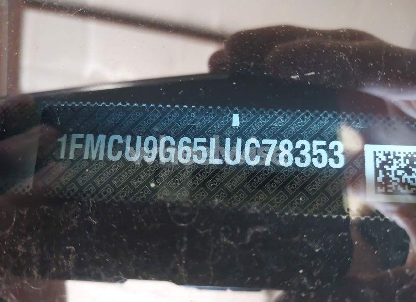 Photo 9 of 2020 Ford Escape SE (VIN 1FMCU9G65LUC78353)