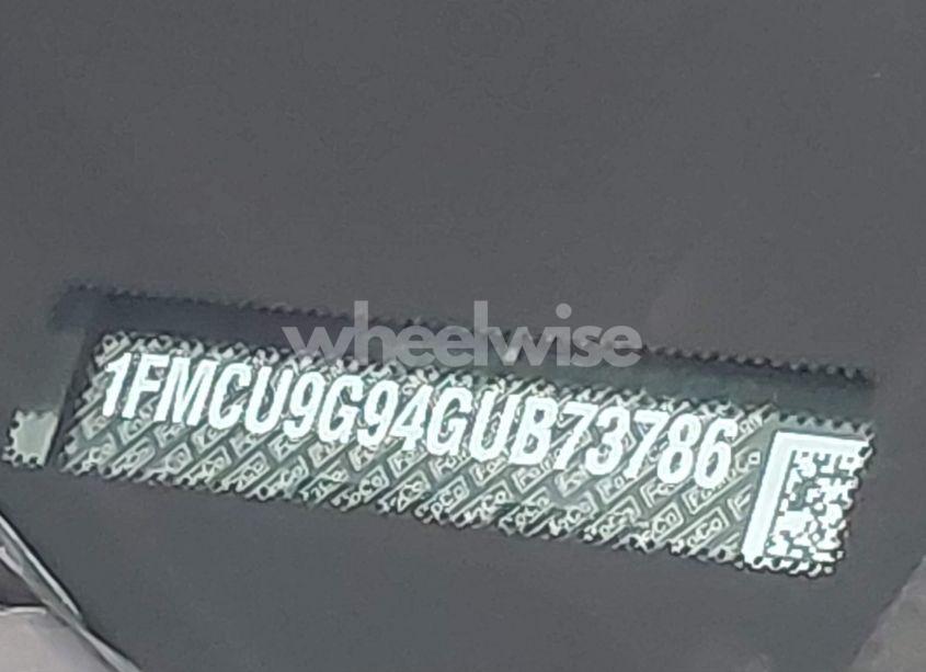 Photo 9 of 2016 Ford Escape SE (VIN 1FMCU9G94GUB73786)