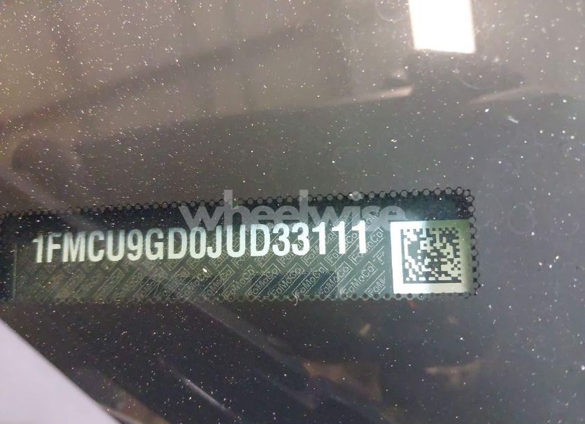 Photo 17 of 2018 Ford Escape SE (VIN 1FMCU9GD0JUD33111)