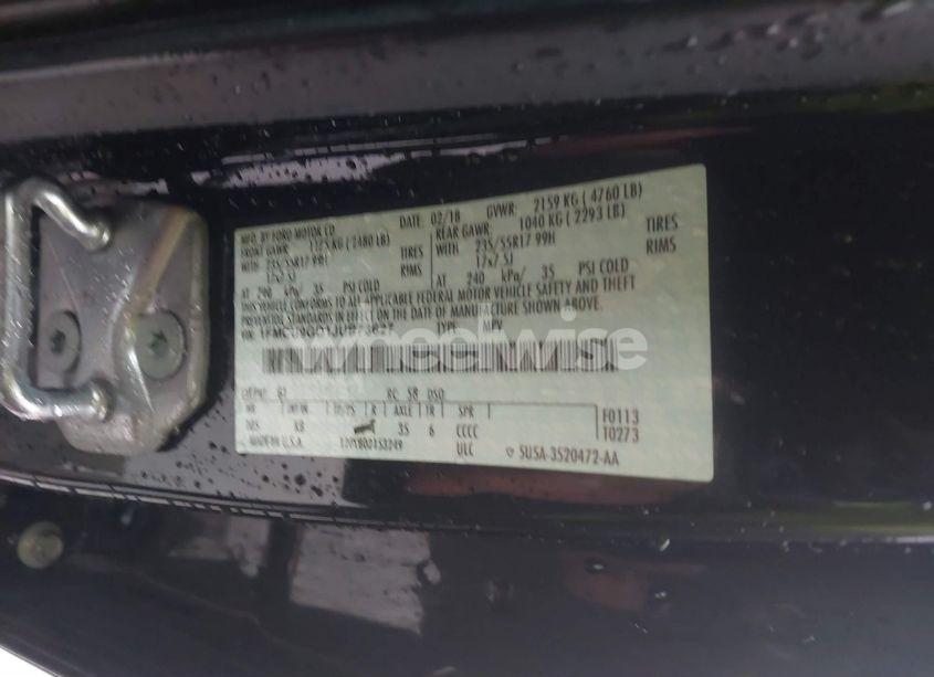 Photo 9 of 2018 Ford Escape SE (VIN 1FMCU9GD1JUB73627)