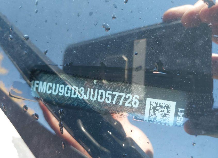 Photo 9 of 2018 Ford Escape SE (VIN 1FMCU9GD3JUD57726)