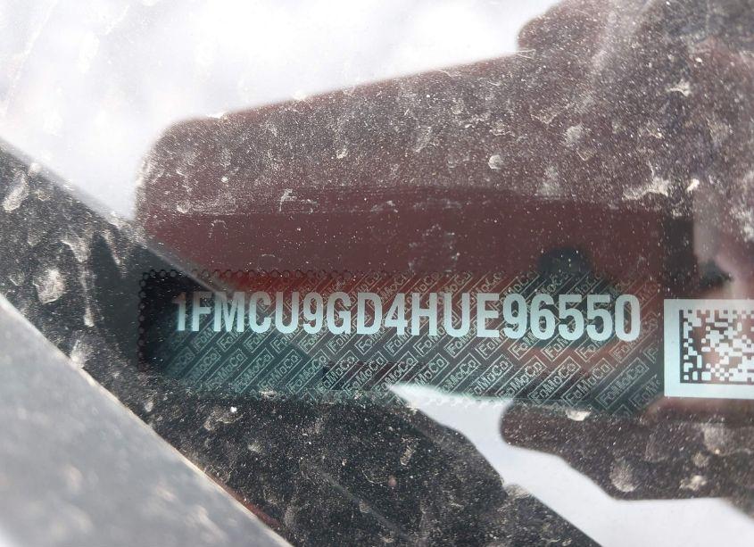 Photo 9 of 2017 Ford Escape SE (VIN 1FMCU9GD4HUE96550)