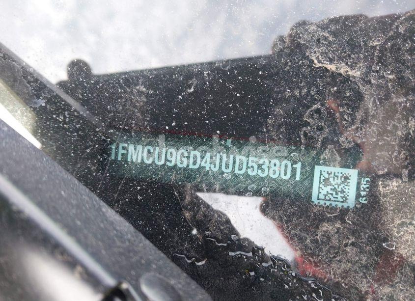 Photo 9 of 2018 Ford Escape SE (VIN 1FMCU9GD4JUD53801)