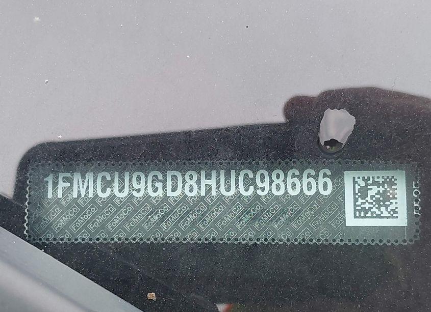 Photo 9 of 2017 Ford Escape SE (VIN 1FMCU9GD8HUC98666)