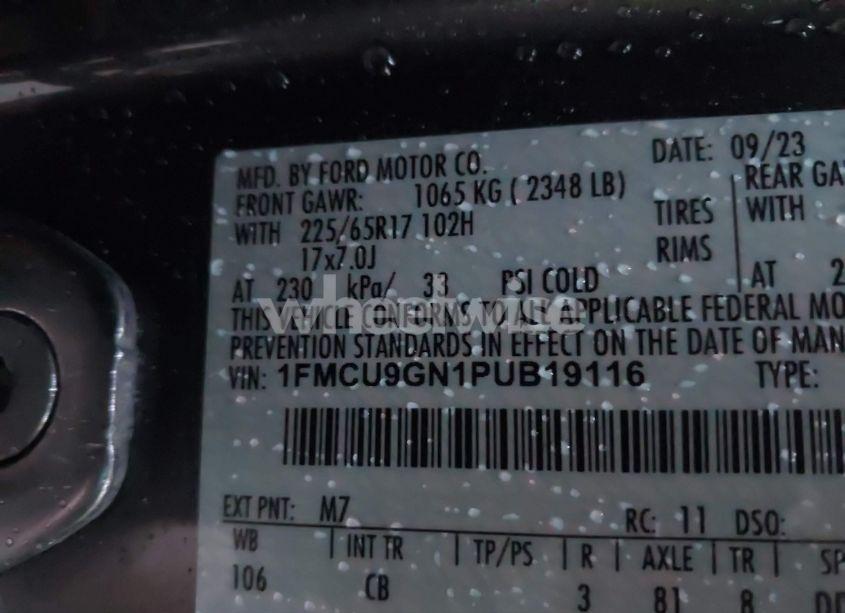 Photo 9 of 2023 Ford Escape ACTIVE (VIN 1FMCU9GN1PUB19116)