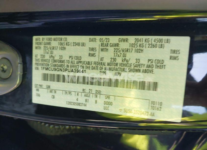 Photo 9 of 2023 Ford Escape ACTIVE (VIN 1FMCU9GN3PUA39641)