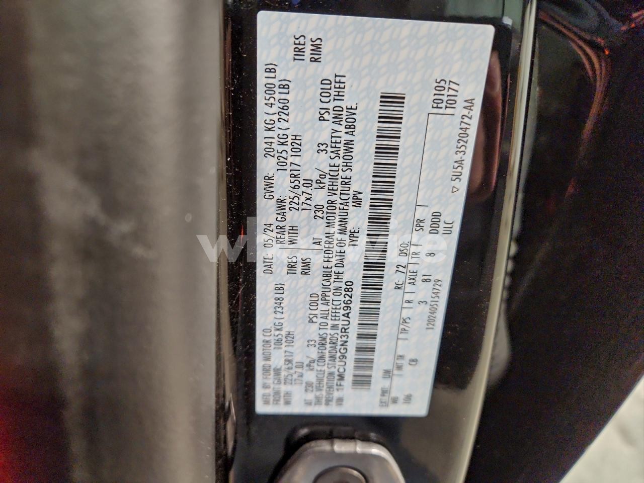 Photo 12 of 2024 FORD ESCAPE ACTIVE (VIN 1FMCU9GN3RUA96280)