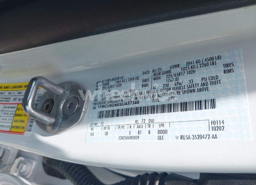 Photo 9 of 2025 Ford Escape ACTIVE (VIN 1FMCU9GN6SUA57348)