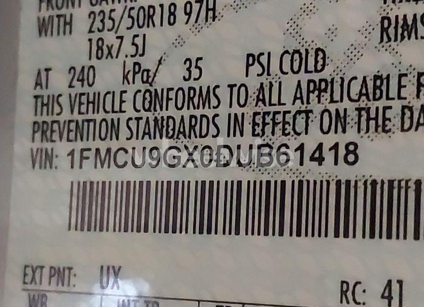 Photo 9 of 2013 Ford Escape SE (VIN 1FMCU9GX0DUB61418)