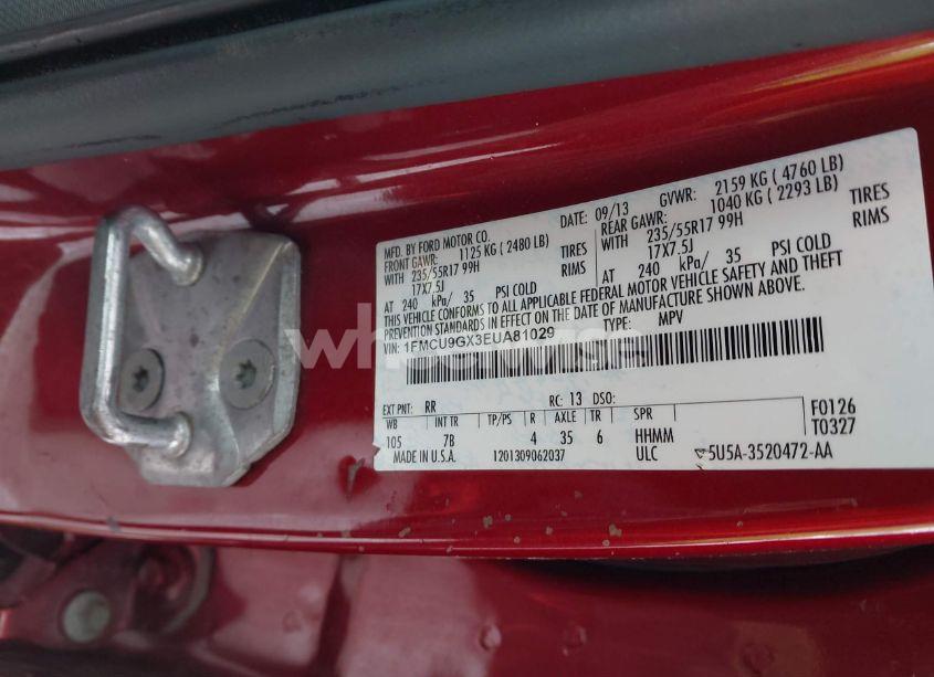 Photo 9 of 2014 Ford Escape SE (VIN 1FMCU9GX3EUA81029)