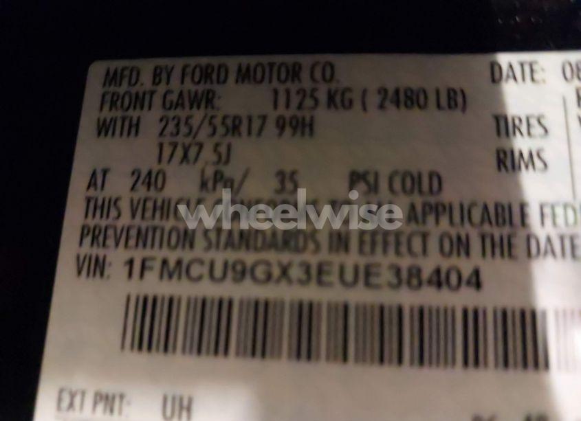 Photo 9 of 2014 Ford Escape SE (VIN 1FMCU9GX3EUE38404)