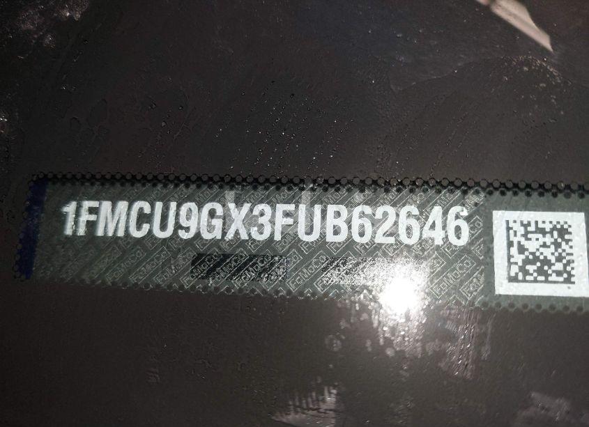 Photo 9 of 2015 Ford Escape SE (VIN 1FMCU9GX3FUB62646)