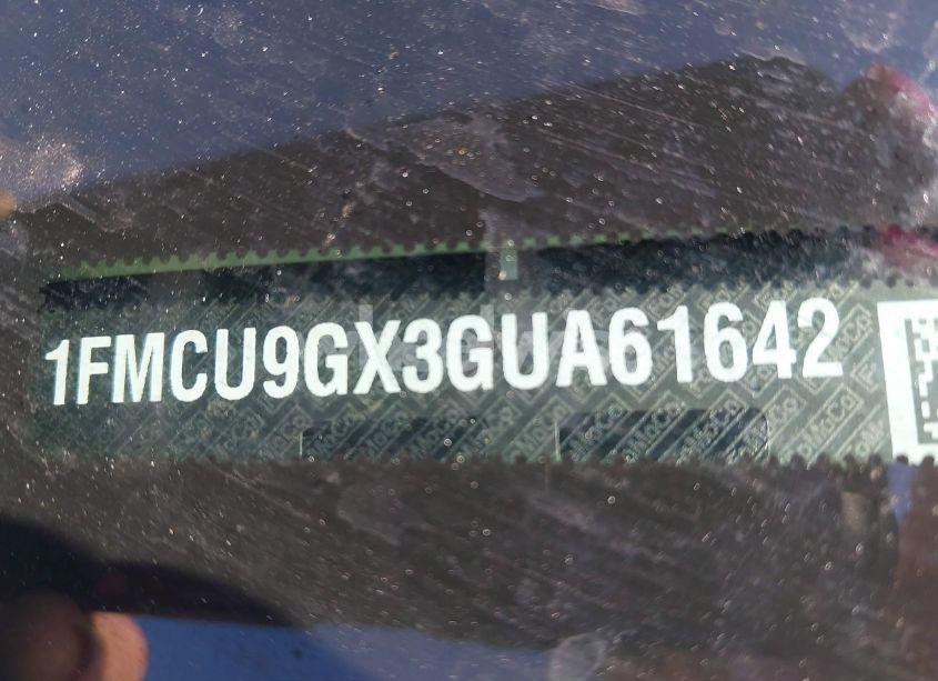 Photo 9 of 2016 Ford Escape SE (VIN 1FMCU9GX3GUA61642)