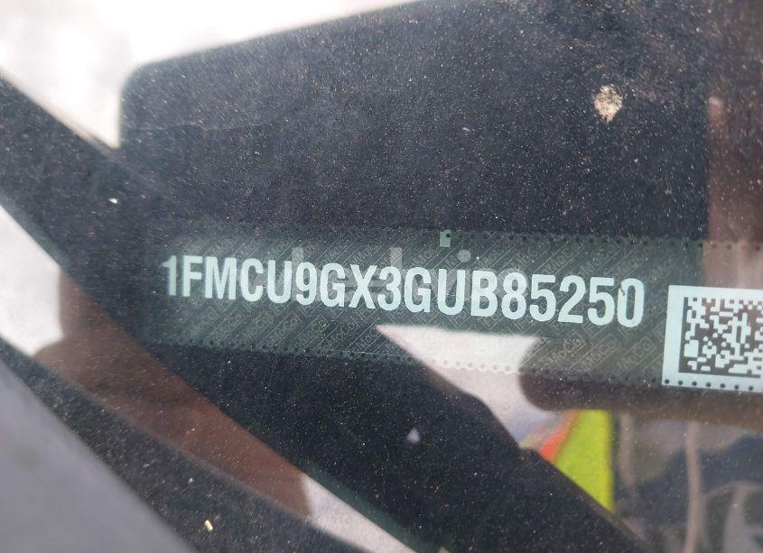 Photo 9 of 2016 Ford Escape SE (VIN 1FMCU9GX3GUB85250)