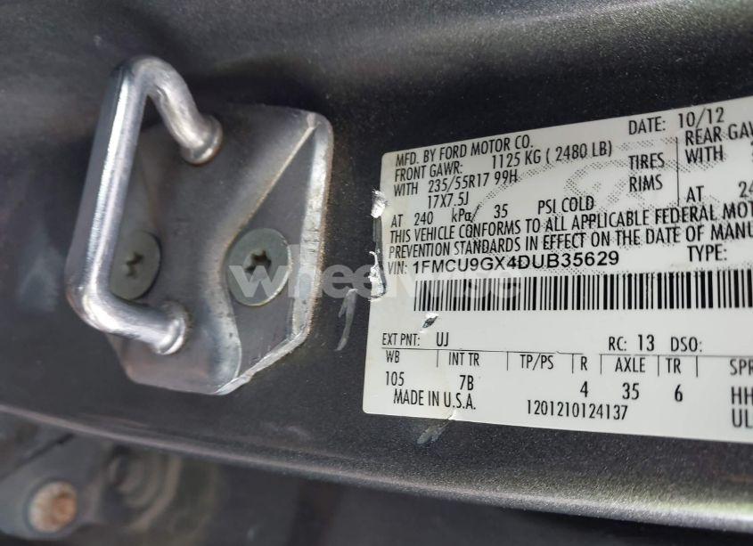 Photo 9 of 2013 Ford Escape SE (VIN 1FMCU9GX4DUB35629)