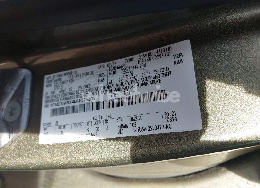 Photo 9 of 2013 Ford Escape SE (VIN 1FMCU9GX4DUC75809)