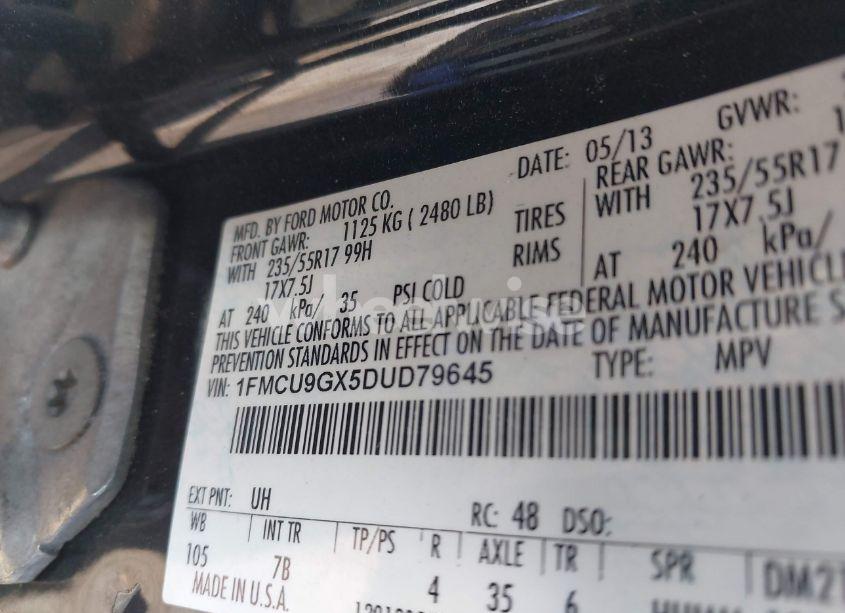 Photo 9 of 2013 Ford Escape SE (VIN 1FMCU9GX5DUD79645)