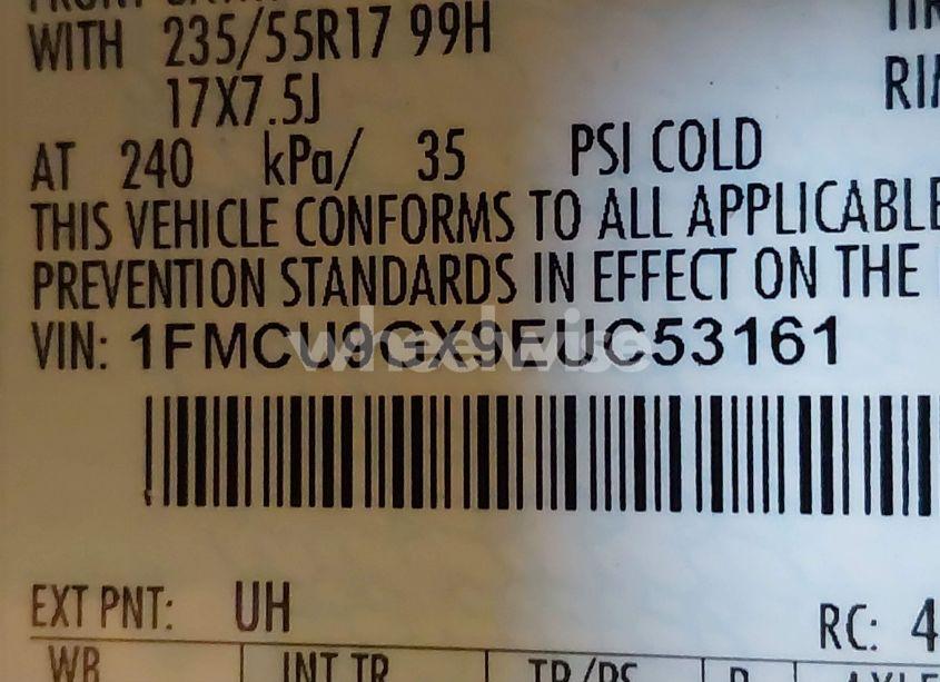 Photo 9 of 2014 Ford Escape SE (VIN 1FMCU9GX9EUC53161)