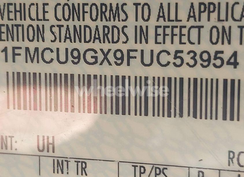 Photo 9 of 2015 Ford Escape SE (VIN 1FMCU9GX9FUC53954)