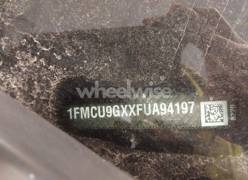 Photo 9 of 2015 Ford Escape SE (VIN 1FMCU9GXXFUA94197)