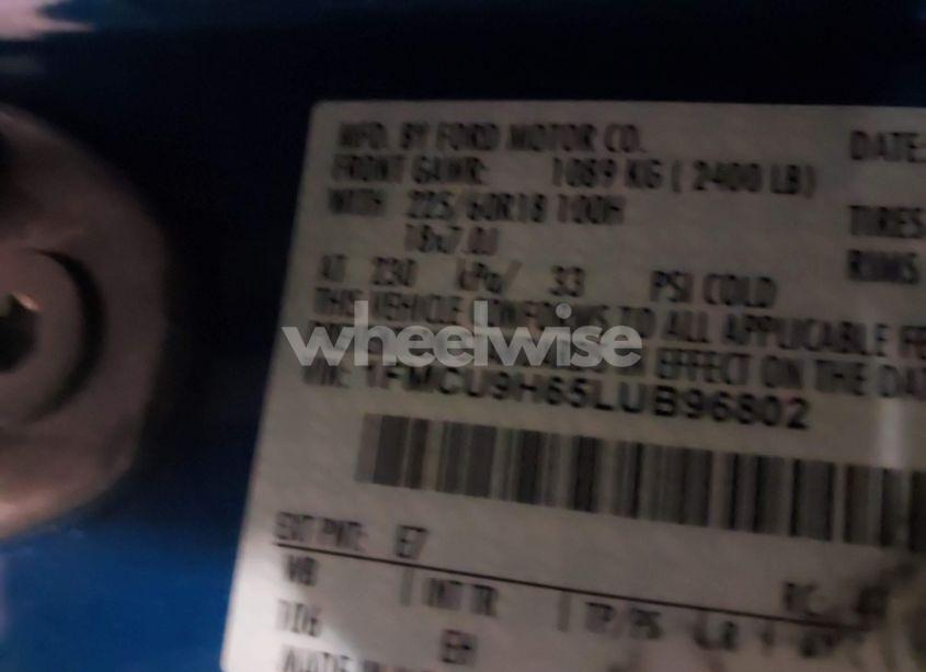 Photo 9 of 2020 Ford Escape SEL (VIN 1FMCU9H65LUB96802)