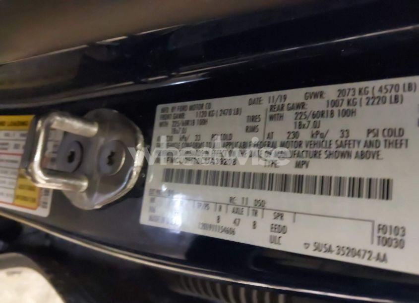 Photo 9 of 2020 Ford Escape SEL (VIN 1FMCU9H96LUA39208)