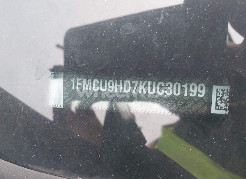 Photo 9 of 2019 Ford Escape SEL (VIN 1FMCU9HD7KUC30199)